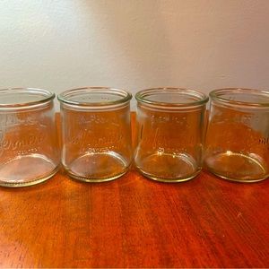 La Fermière Pots in clear glass (set of four)